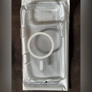 Clear Phone Case with White MagSafe Ring iPhone 17 pro max